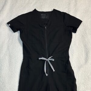 Figs Black Catarina Straight Leg ScrubJumpsuit size S